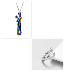 Love Hug Necklace Unisex Men Women Couple Jewelry Simple Temperament Clavicle Chain Valentines Day Lover Gift - Fashionner