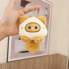 Creak Kitten Plush Doll Creative Schoolbag Keychain Pendant