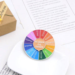 English Turntable Brooch Rotatable