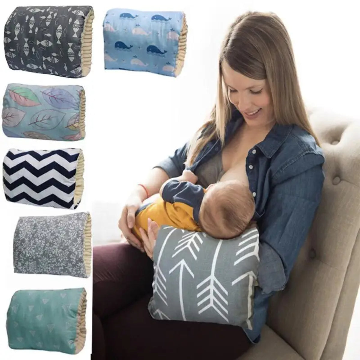 Adjustable Baby Cotton Nursing Arm Pillow Breastfeeding Washable Baby Infant Nursing Breastfeeding Pillow Cushion Arm Pad - Fashionner