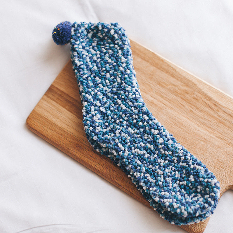 Thickened Fleece-lined Confinement Coral Fleece Sleeping Wear Warm Terry Sleeping Socks - Fashionner