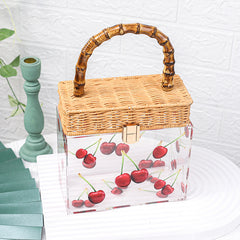 Fashion Women Ice Crush Acrylic Evening Bag Luxury Clutch Purse Elegant Transparent Handbags - Fashionner