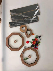 Toddler toys Wooden DIY Rotating Kaleidoscope Kit Outdoor Kids Toys - Fashionner