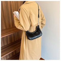 Women's Frosted Vintage Autumn And Winter Textured Shoulder Messenger Bag