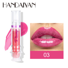 HANDAIYAN PLUMP & POUT Lip Plumping Booster Gloss, High Shine for Plumper Looking Lips,Extreme Shine Crystal Volume Lip Oil - Fashionner