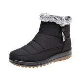 Full Tendon Bottom Non-slip Waterproof Fleece Lined Thickened Thermal Cotton Boots - Fashionner
