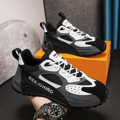 Men's Shoes Colorful Package Bottom Shoes Comfortable Leather Inside High Casual Sports Trend - Fashionner