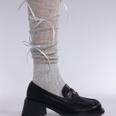 Korean Ballet Girl Butterfly Pile Socks - Fashionner