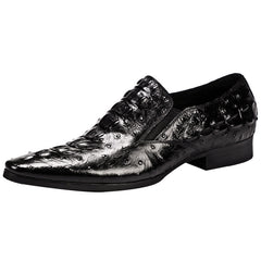 Men's Leather asual business breathable crocodile pattern trendy men's shoes - Fashionner