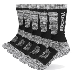 5 Pairs Of Men's Comfortable Breathable Pure Cotton Socks With Thickened Terry Bottom For Cycling Hiking Skiing Outdoor Sports Socks - Fashionner