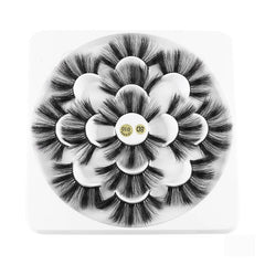 7 Pairs 3D Mink Hair False Eyelashes 25mm Lashes Thick Long Wispy Fluffy Handmade False Eyelashes - Fashionner