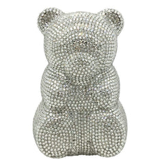 Little Bear Diamond Dinner Bag Light Luxury Banquet Diamond Handbag Animal Party Handbag