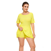 Tennis Dresses With Safety Pants Women Backless Golf Mini Sport Dress
