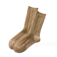 Women's Fashion Rhombus Wool Socks - Fashionner