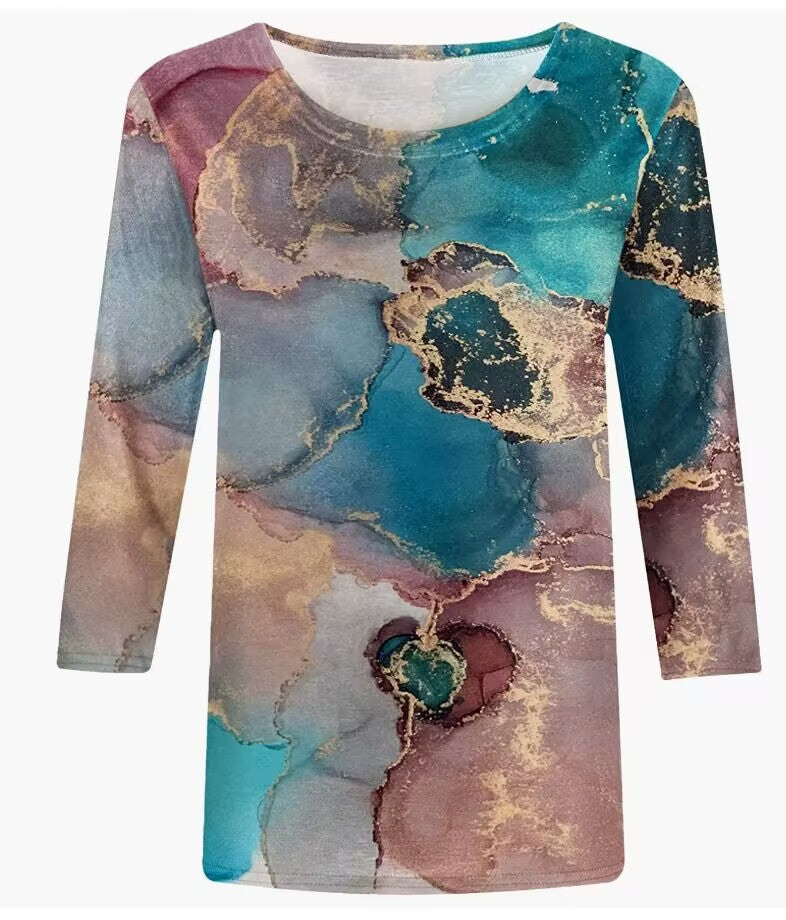 Women's Clothing Amazon European And American Milk Silk Round Neck Positioning - Fashionner