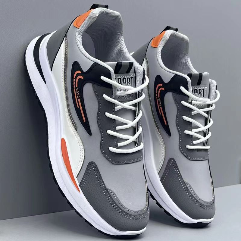 New Large Men's Shoes Sports Casual Shoes Mesh Breathable Shoes Black Men's Shoes - Fashionner