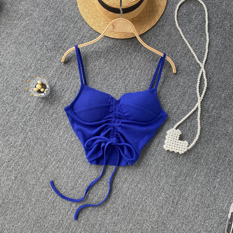 Women's Camisole Fashion Drawstring Slim Fit Vest - Fashionner