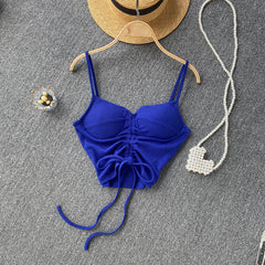 Women's Camisole Fashion Drawstring Slim Fit Vest - Fashionner