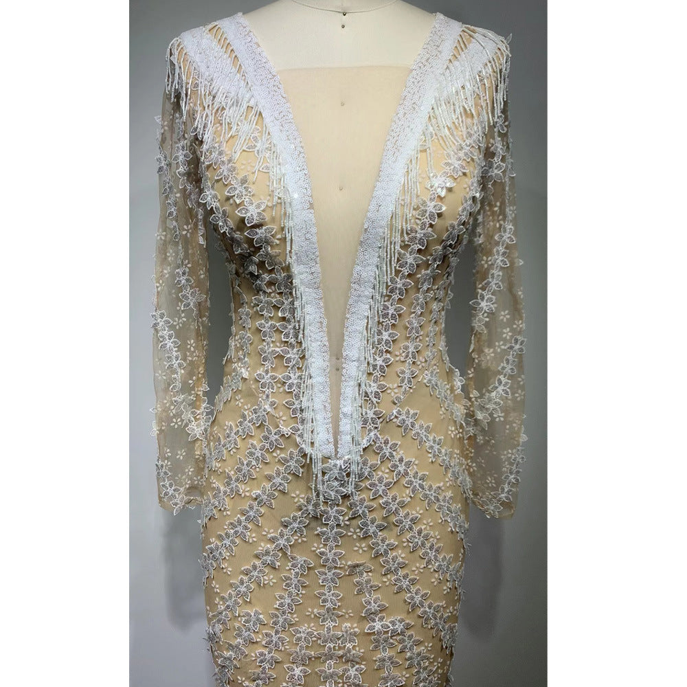 Backless Tight Fishtail Sheath Dress - Fashionner