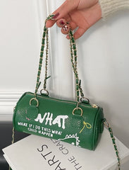 Small Handbags Women's Bag Cylinder Graffiti Shoulder - Fashionner