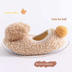 Thickening Fleece-lined Baby Low-top Ankle Non-slip Floor Socks