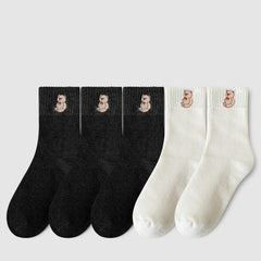 Women's Fashion Terry Padded Warm Solid Colour Socks - Fashionner