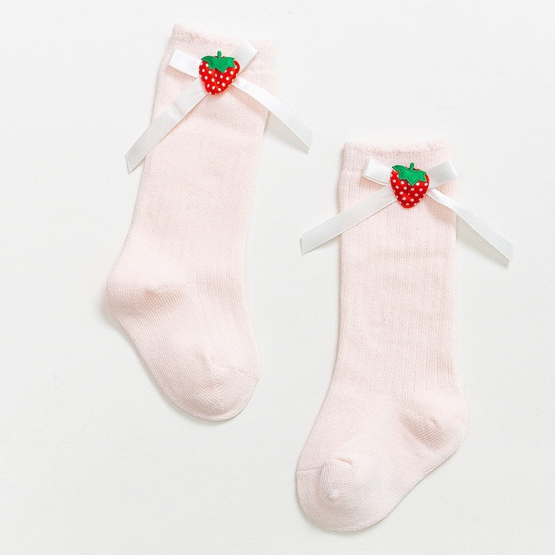Girls' Stockings Korean Style Ins Bow Baby Princess Socks Long Tube Baby Calf Socks Spring And Autumn Children's Cotton Socks - Fashionner