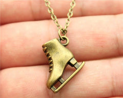 Skate alloy pendant necklace
