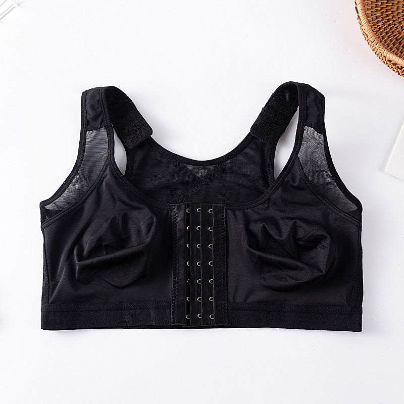Women's Fashion Front Buckle Closed Sports Bra - Fashionner