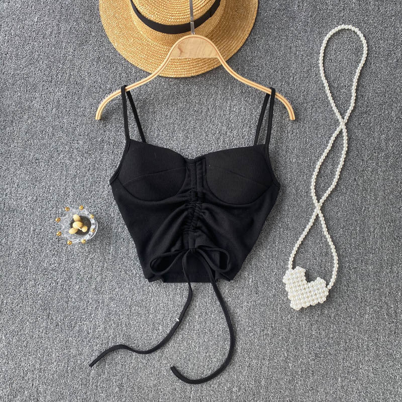 Women's Camisole Fashion Drawstring Slim Fit Vest - Fashionner