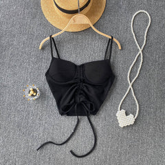 Women's Camisole Fashion Drawstring Slim Fit Vest - Fashionner