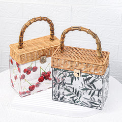 Fashion Women Ice Crush Acrylic Evening Bag Luxury Clutch Purse Elegant Transparent Handbags - Fashionner