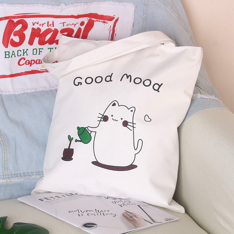 Women's Canvas Bag New Shoulder Handbag Student Tote One Piece - Fashionner