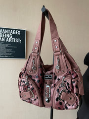 Women's Leopard Print Shoulder Messenger Bag