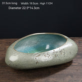 Non-porous Hydrocotyle Bowl Lotus Sleeping Lotus Lotus Flowerpot Cylinder Ceramic Stone Succulents Extra Large Hydroponic Vessel