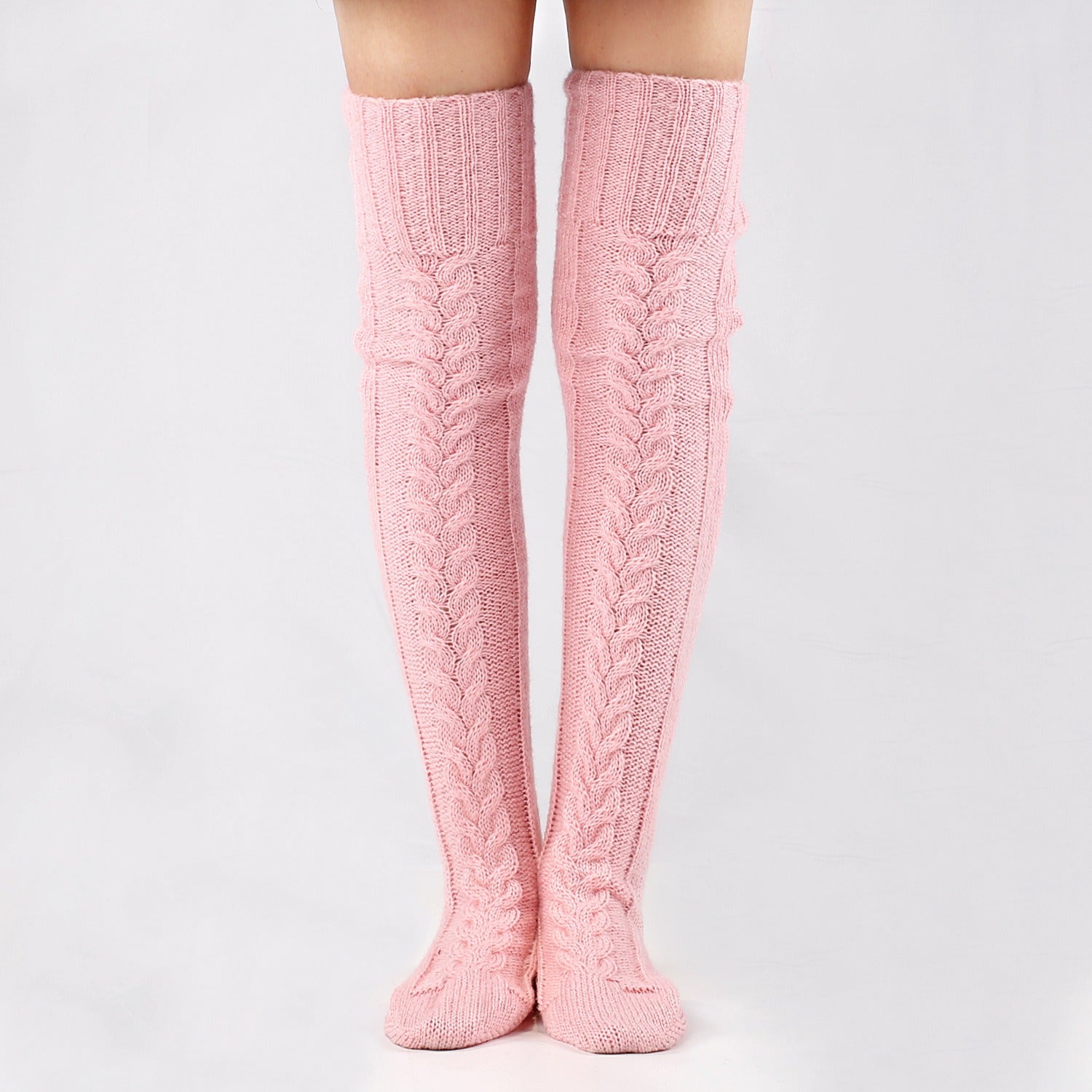 Autumn And Winter Knitting Knee Length Stockings Women's Lengthened Floor Stockings Wool Pile Stockings - Fashionner
