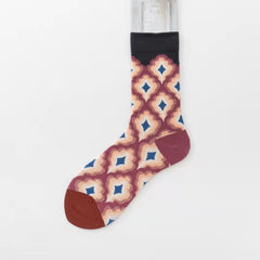 Trendy Mid-calf Length Socks Preppy Style Stockings Artistic Illustration Socks - Fashionner
