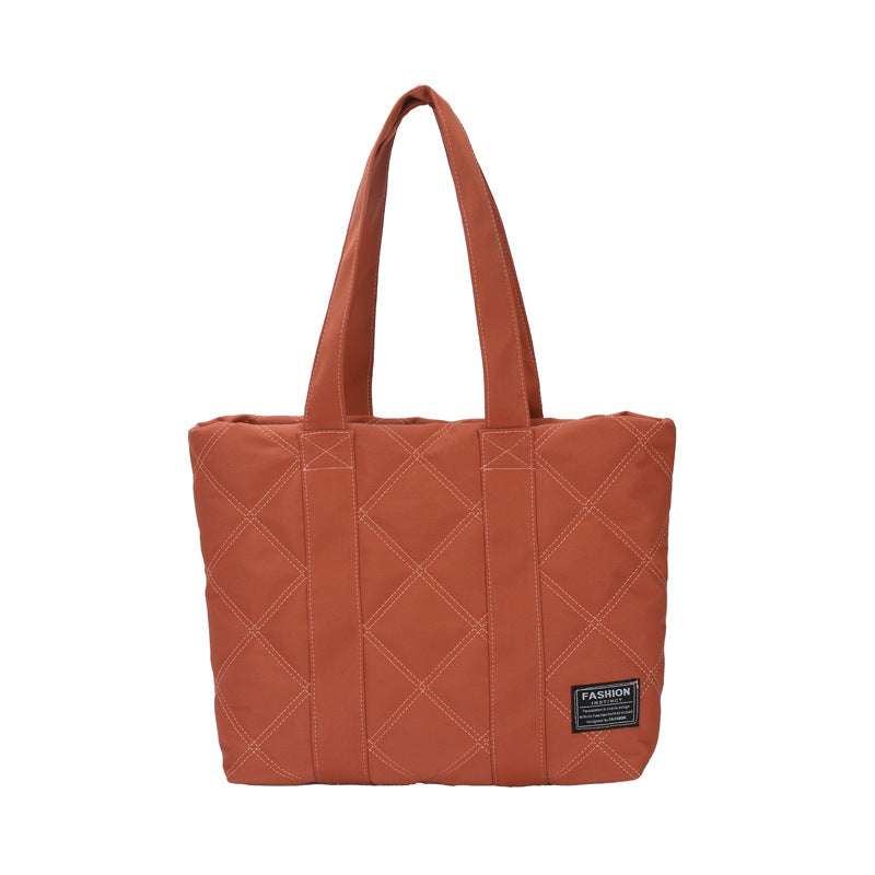 Commuter Hand-carrying Bag Diamond Quilted Big Bag - Fashionner