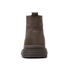 Round Toe Top Layer Cowhide Casual Men's Leather Boots