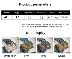 Canvas Shoulder Bags Women's Totes Handbag - Fashionner