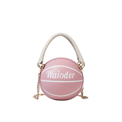 Basketball Shape Handbags and Purses for Women Chain Shoulder Crossbody Bag Girls Ladies HandBags - Fashionner