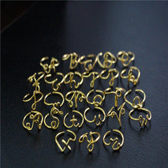 Unisex Gold Silver Color A-Z 26 Letters Initial Name Rings for Women Men Geometric Alloy Creative Finger Rings Jewelry Wholesale