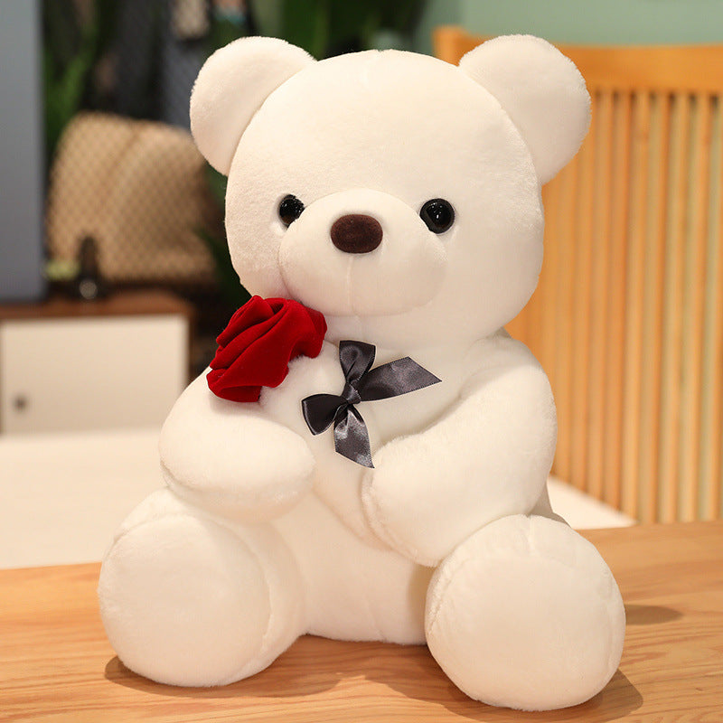 23-45cm New Lovely Hug Roses Teddy Bear Plush Pillow Stuffed Soft Animal Dolls Nice Birthday Gift Girlfriend Valentine's Day - Fashionner