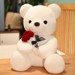 23-45cm New Lovely Hug Roses Teddy Bear Plush Pillow Stuffed Soft Animal Dolls Nice Birthday Gift Girlfriend Valentine's Day - Fashionner
