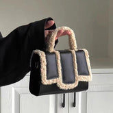 Lamb Wool Portable And Fashion Crossbody Bag - Fashionner