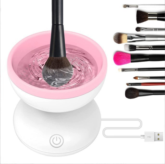 Electric Makeup Brush Cleaner Machine Portable Automatic USB Cosmetic Brush Cleaner Tools For All Size Beauty Makeup Brushes Set - Fashionner