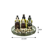 Luxury Dresser Cosmetics Rotating Storage Shelf Box Toilet Desktop Perfume Skin Care Products Shelf Tray