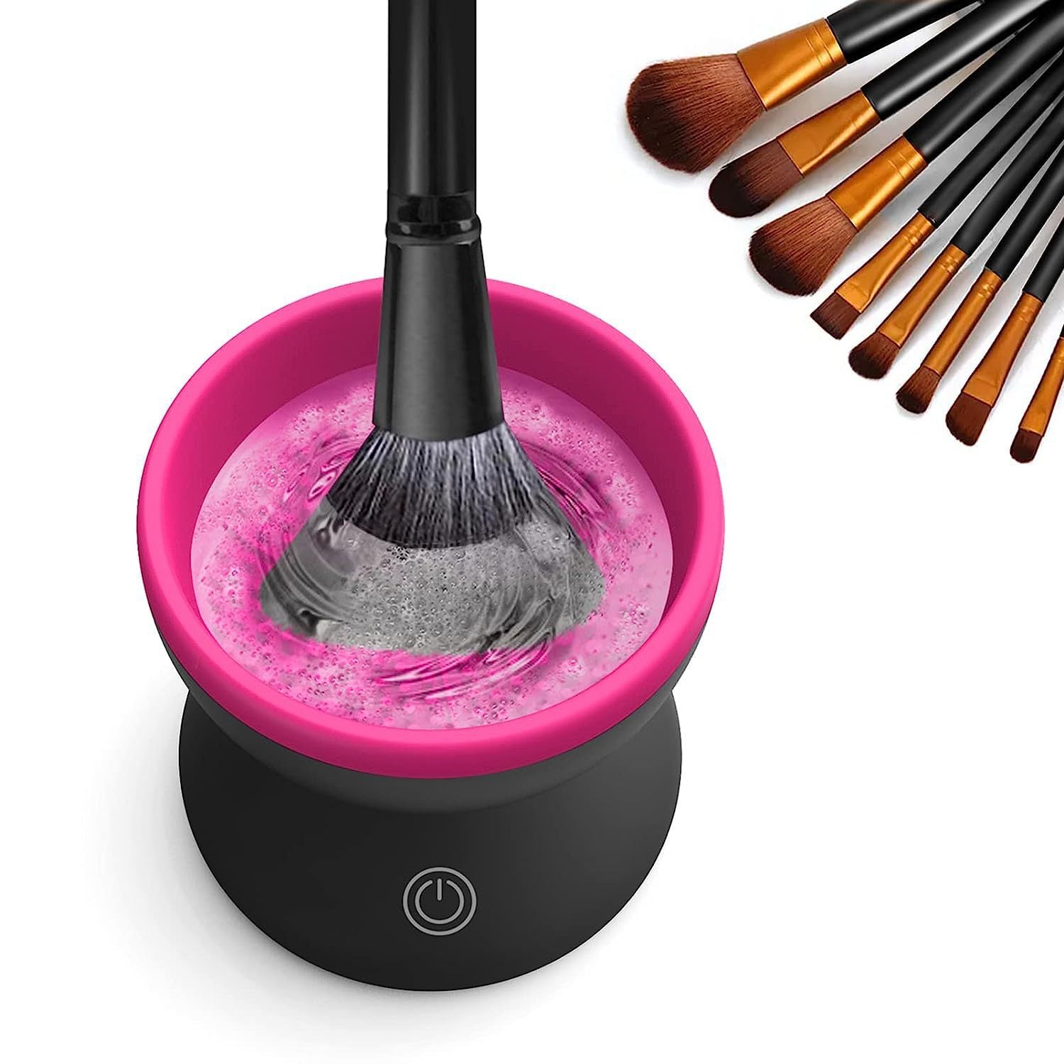 Electric Makeup Brush Cleaner Machine Portable Automatic USB Cosmetic Brush Cleaner Tools For All Size Beauty Makeup Brushes Set - Fashionner
