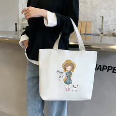 Women's Canvas Bag New Shoulder Handbag Student Tote One Piece - Fashionner