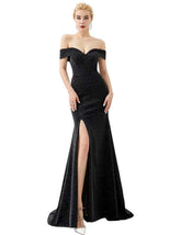 Split banquet women's fishtail evening dress